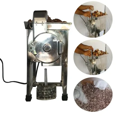 Semi-Automatic Stainless Steel Body Coconut Copra Cutter, 1 HP Motor